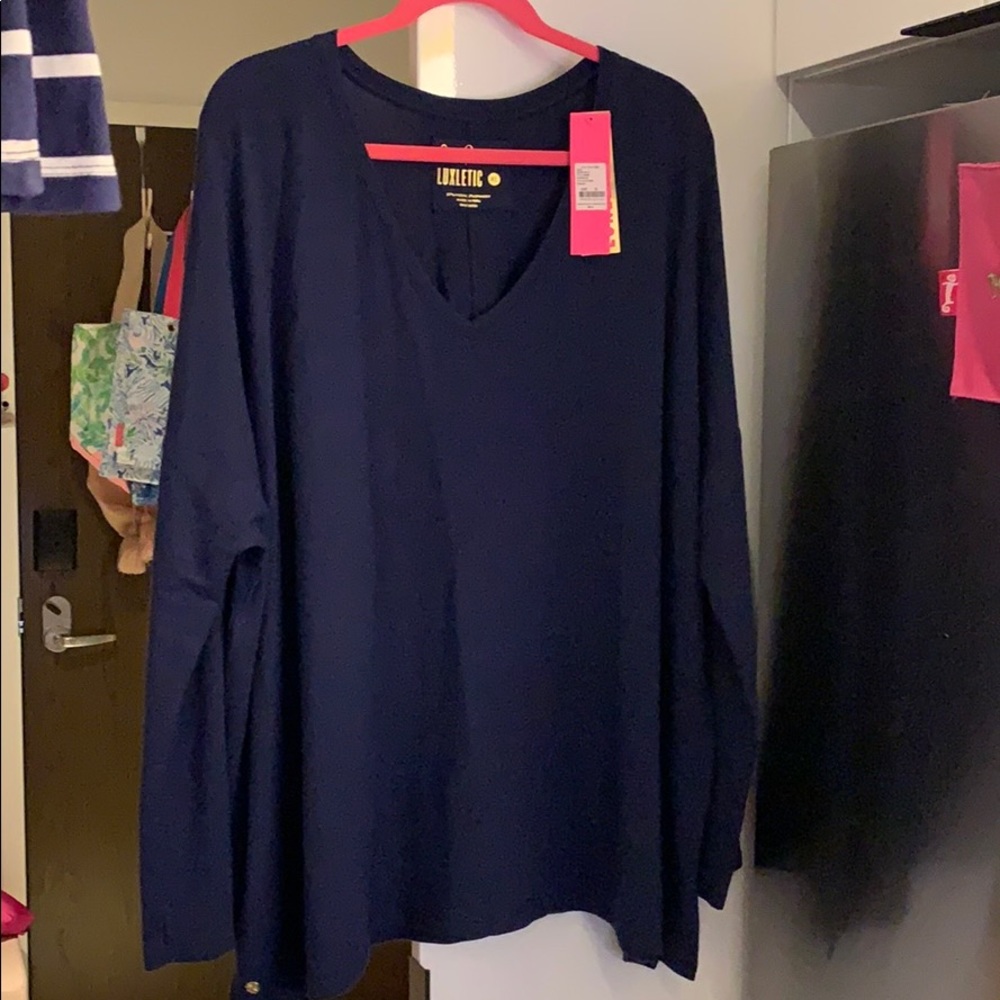 Lilly Pulitzer Clifford Top True Navy Size XL